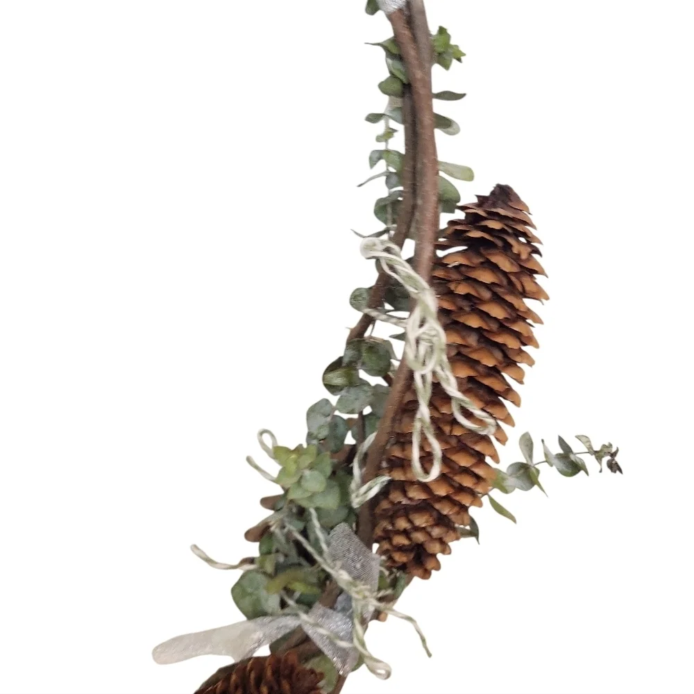 Rustic Pinecone & Eucalyptus Woodland Wreath – Handmade Natural Decor